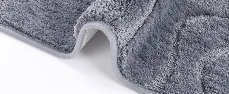 [TiktokShopHolidayHaul]HEBE Bathroom Rugs Sets 5 Piece, Soft Absorbent Microfiber Bath Mat for Bathroom, Non Slip Washable Bath Rug Set with Toilet Cover, Bath Runner and U-Shaped Contour Toilet Rug