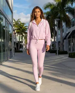 Blush Pink: Pink Cropped Windbreaker