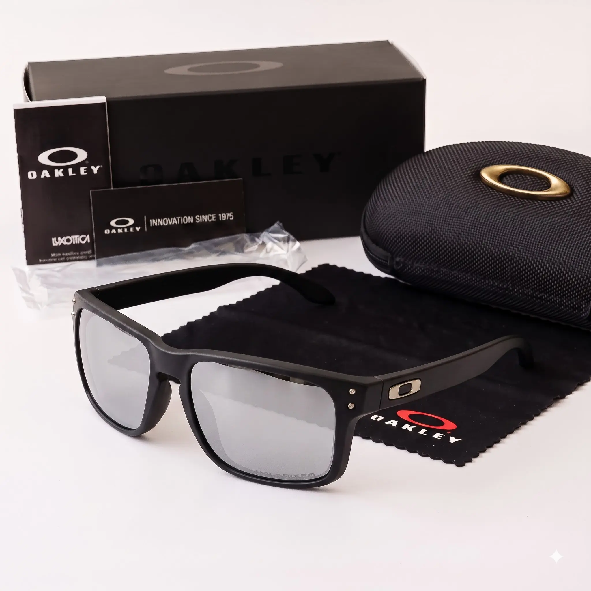 [ Buy 2, Get 1 FREE ]Oakley Sport Sunglasses Square Frame Polarized Mirror Lens UV400 Outdoor Shades for Men Women