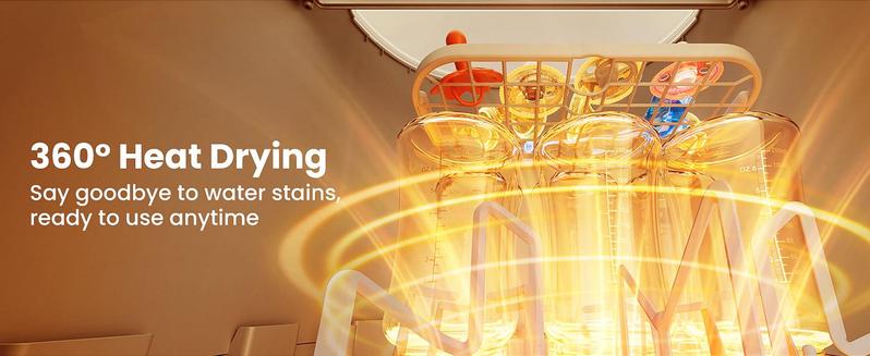 Baby Bottle Washer,Sterilizer And Dryer,Effortless All-in-One Cleaning Machine,Large Capacity for Bottles,Pump Parts & Baby Essentials, Free Your Hands And Save Time