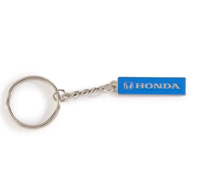 Honda Blue Keychain 3/8"W x 1-1/2"H - Official Brand Logo Accessory for Honda Fans