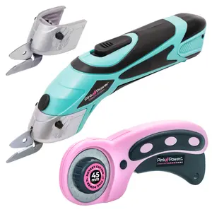 AQUA SPLASH CORDLESS FABRIC SCISSORS w/ ROTARY CUTTER 4-VOLT LITHIUM ION