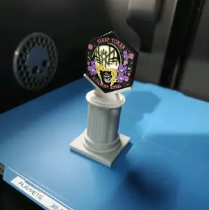 Arcadia Column Coin Display Marble Coin Holder 3D Printed