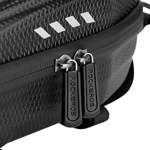 ROCKBROS Scooter Storage Bag, Water Resistant Front Hanging Bag for Xiaomi M365/M365 Pro/Segway ES/Folding Bike, 2L/3L Capacity, PU+EVA Fabric, Reflective Logo Design