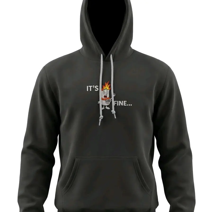 It's Fine Pull Over Hoodie