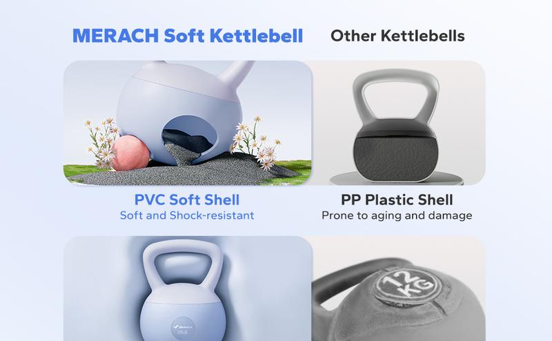 Merach Soft Kettlebell with Handle for Weightlifting Conditioning Strength and Core Training, Weightlifting Kettlebell for Home Gym, Fitness Equipment, TikTokShopBlackFriday