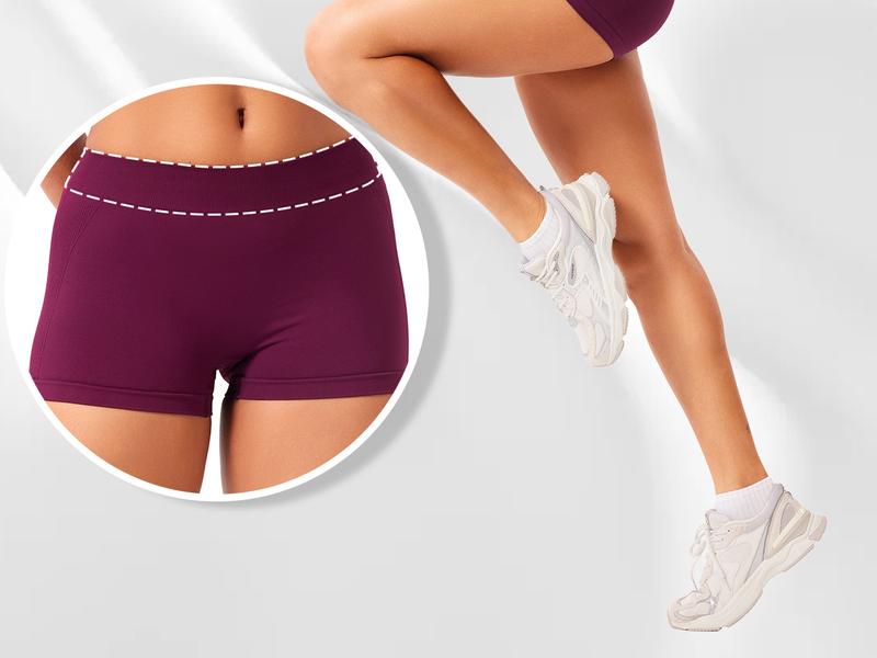 YEOREO Women’s Workout Shorts Low-Rise 2.5" Seamless Stretch Athletic Training Shorts for Gym, Yoga & Running