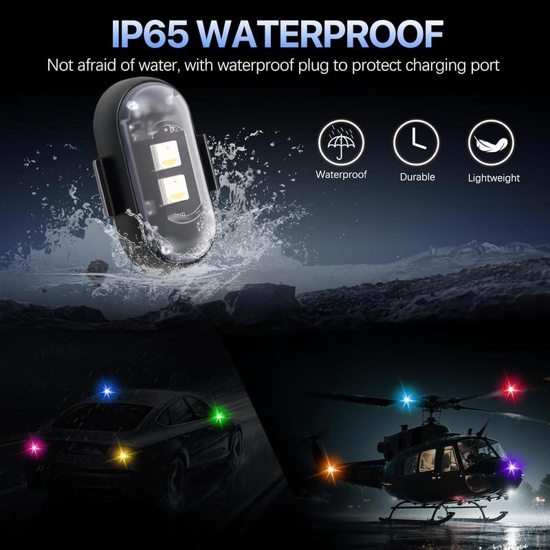 RGB Led Aircraft Strobe lights Motorcycle Lights LED Flash Position Wireless Light Aircraft Airplane Helicopter Warning Lights