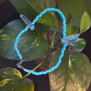 Crystal Blue Anklet