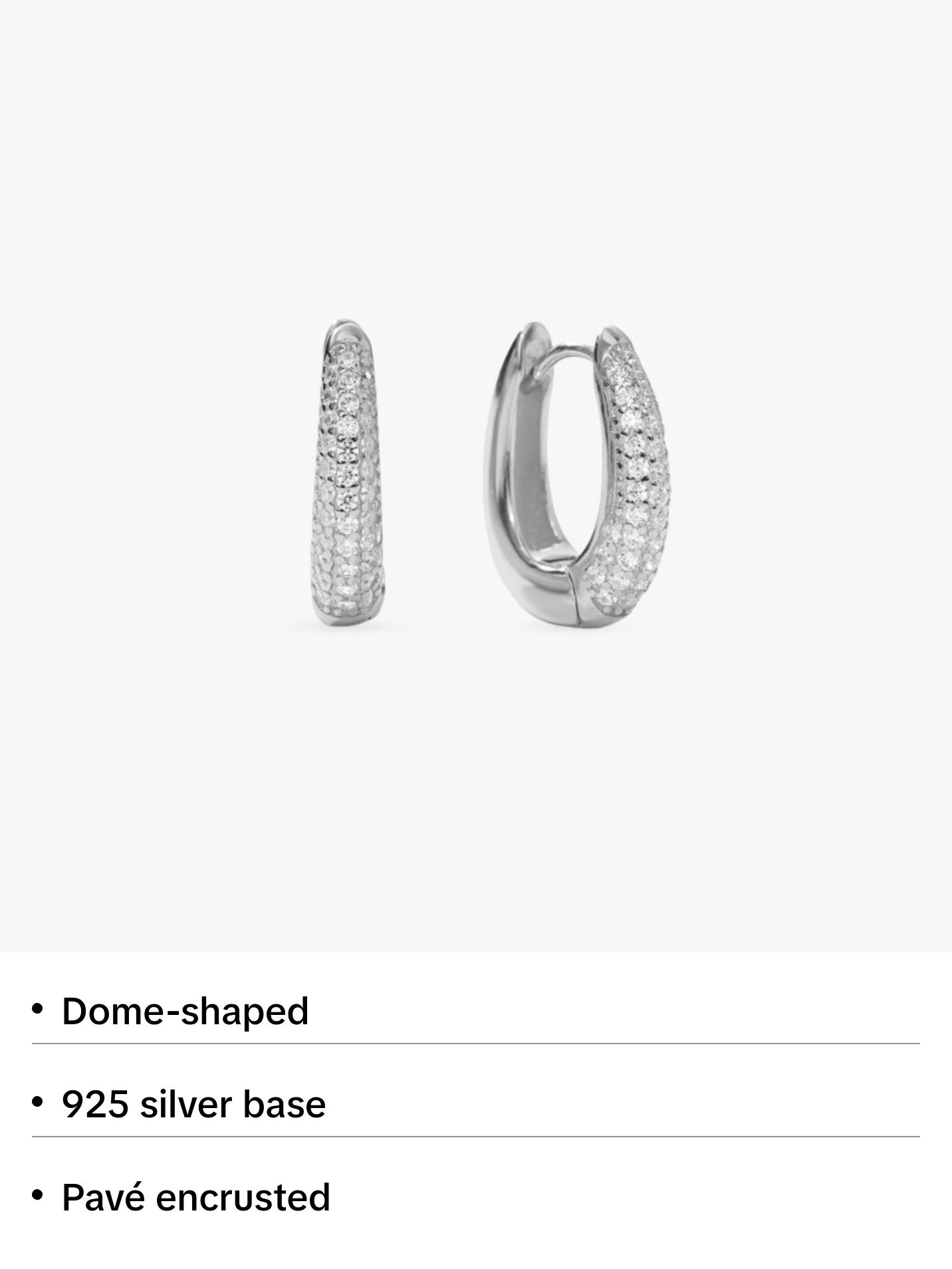 Amalfi Pave Dome Hoops