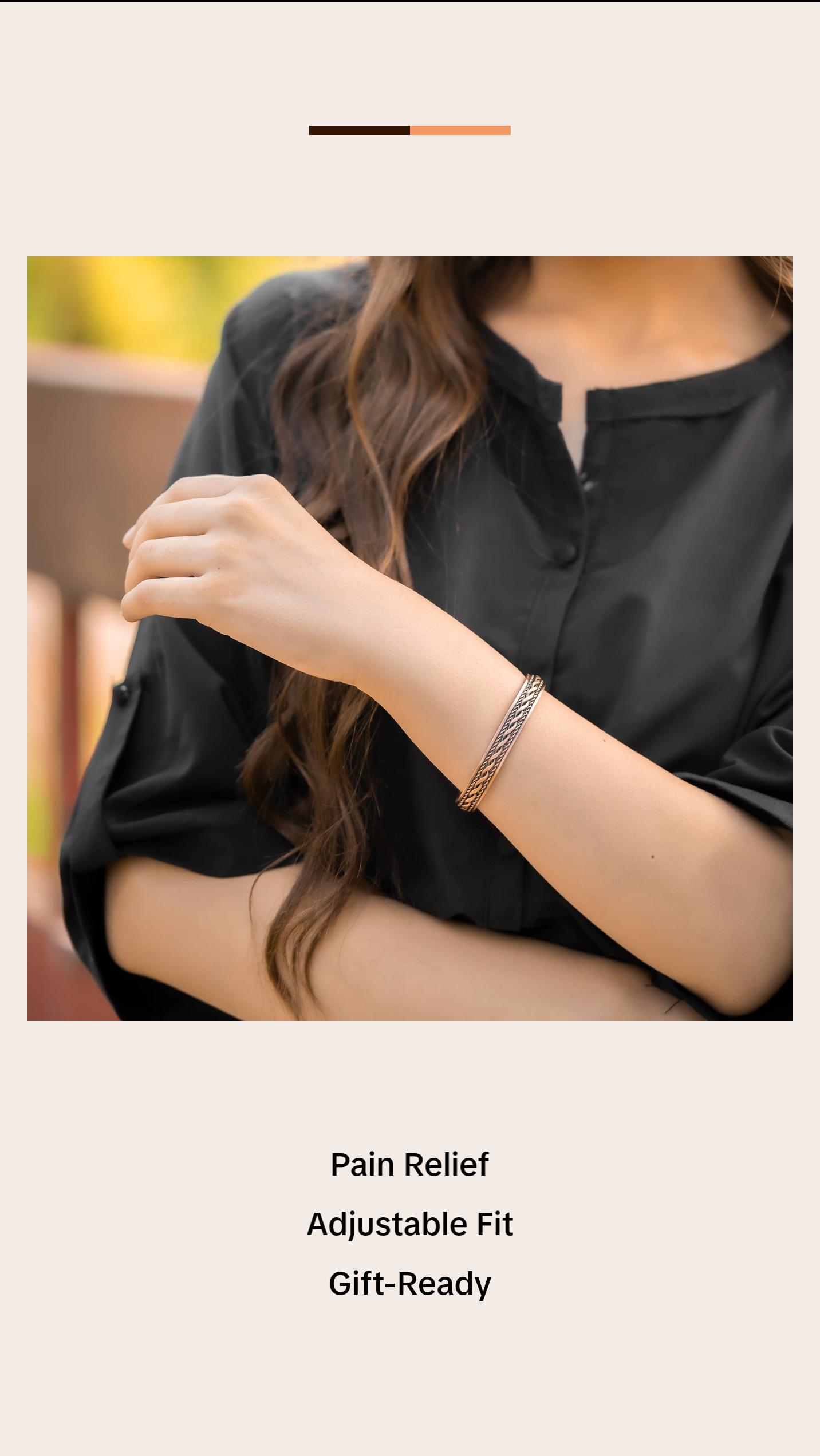 MagnetRX Inlay Copper Wire Magnetic Bracelet Bangle For Women