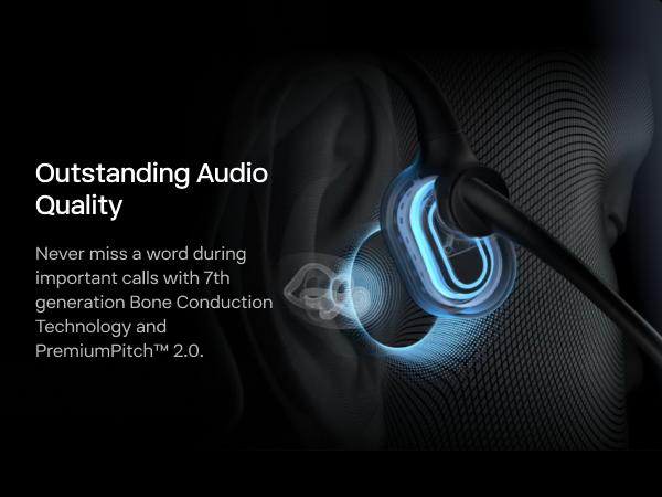 OpenComm2 UC 2025 Upgrade - Open-Ear Wireless Computer Headset with Boom Mic, Bone Conduction Bluetooth Stereo Headphones, USB-A/C Dongle Compatible with PC and Mac, Zoom Certified - C120UC