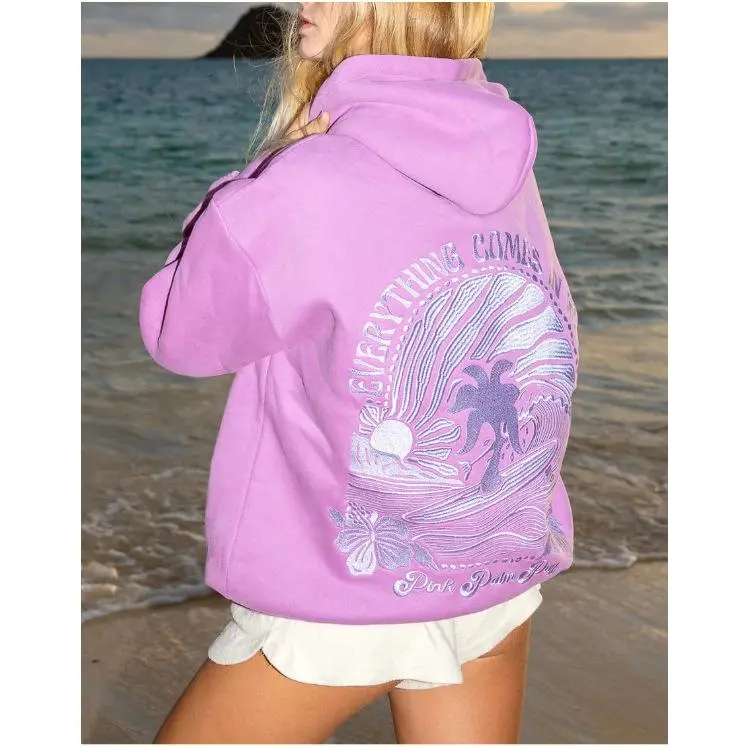 Light Purple Wave - Embroidered Style