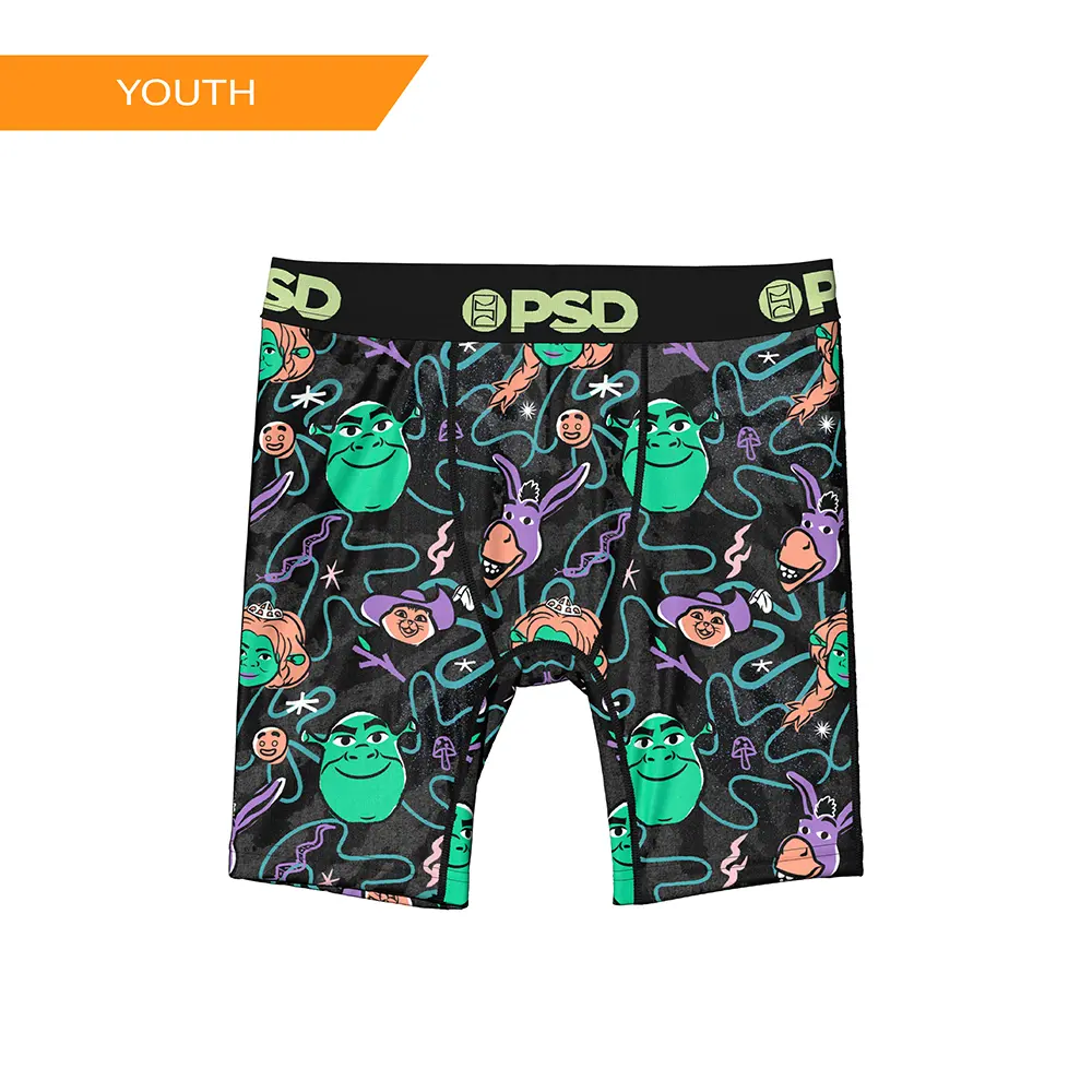 PSD Youth Boys Shrek Glow Boxer Brief - Soft, Breathable and Comfortable Stretch Underwear