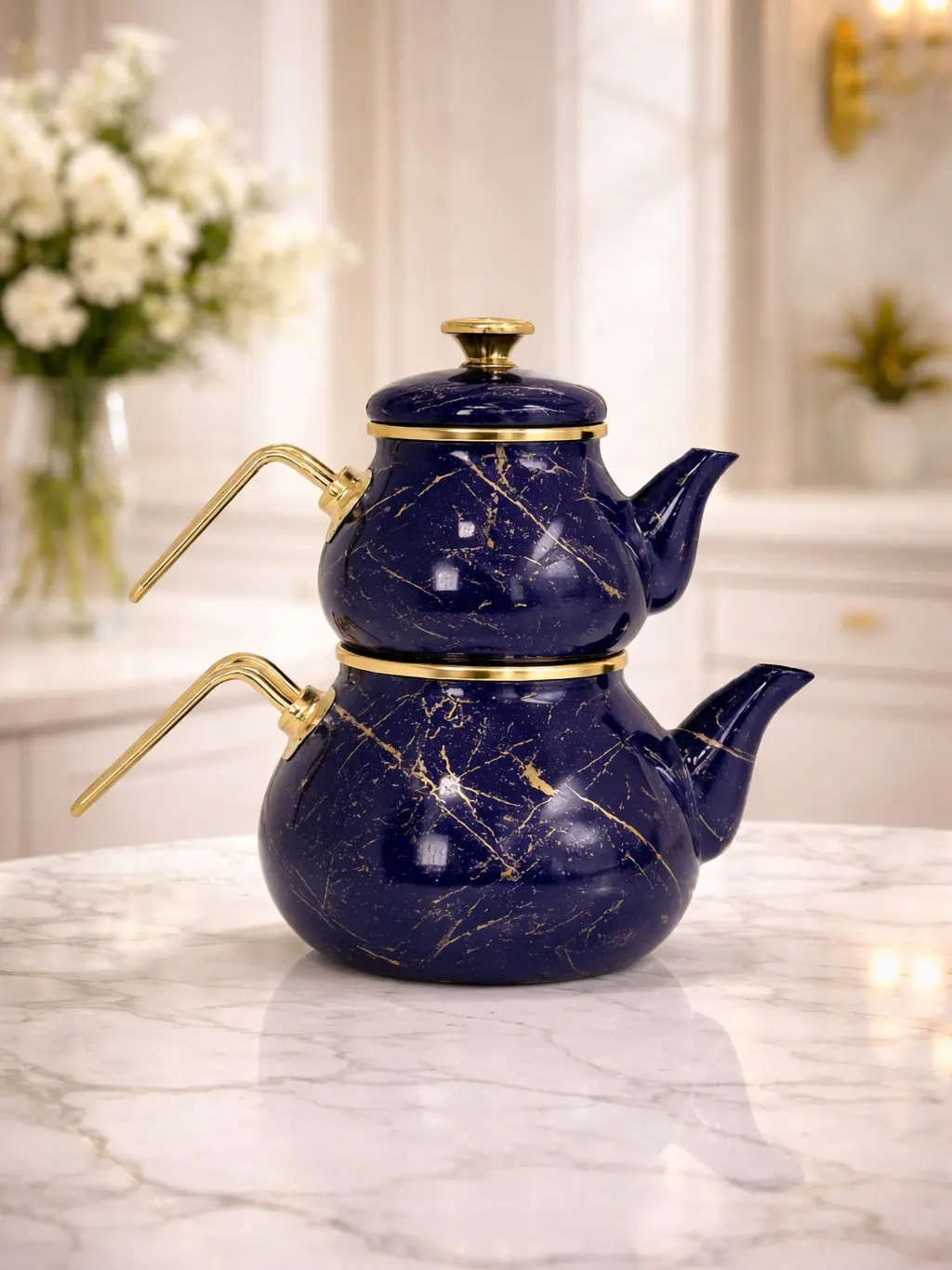 Dream Home Collection Enamel Double Tea Pot