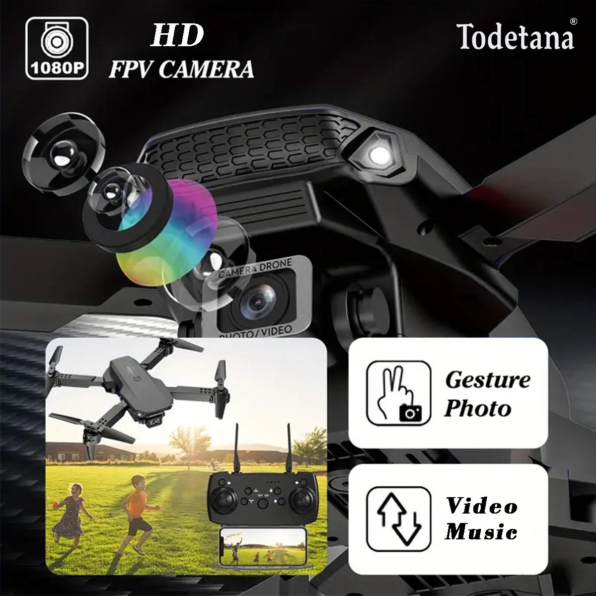 E88 Drone HD Camera – Compact Foldable Design, Headless Mode, 360° Flips, One-Touch Launch, Altitude Hold – Perfect for Gifting on Special Occasions