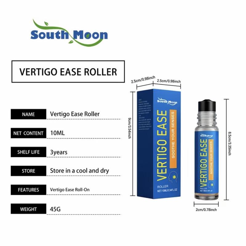 [buy one free one] Vertigo Ease Aromatherapy Roll -Essential Oils for Dizziness & Nausea -10ml