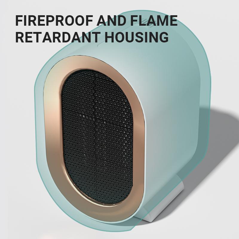 Mini Space Heater for Indoor Use Portable Desk Heater with PTC Ceramic Heating 1s Instant Heat 40°C Constant Temperature Tip-Over & Overheat Protection Quiet No Light Small Electric Heater for Office Bedroom Home
