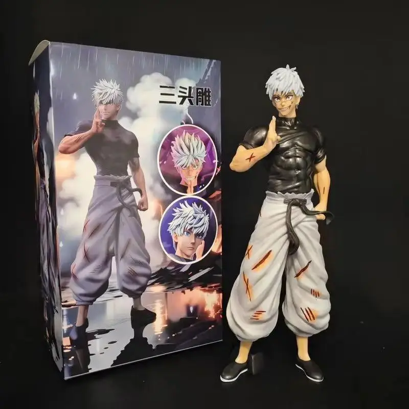 Anime  22cm Figures With 3 Interchangeable Heads Model Trendy Toys Desktop Decoration Gift Collectible