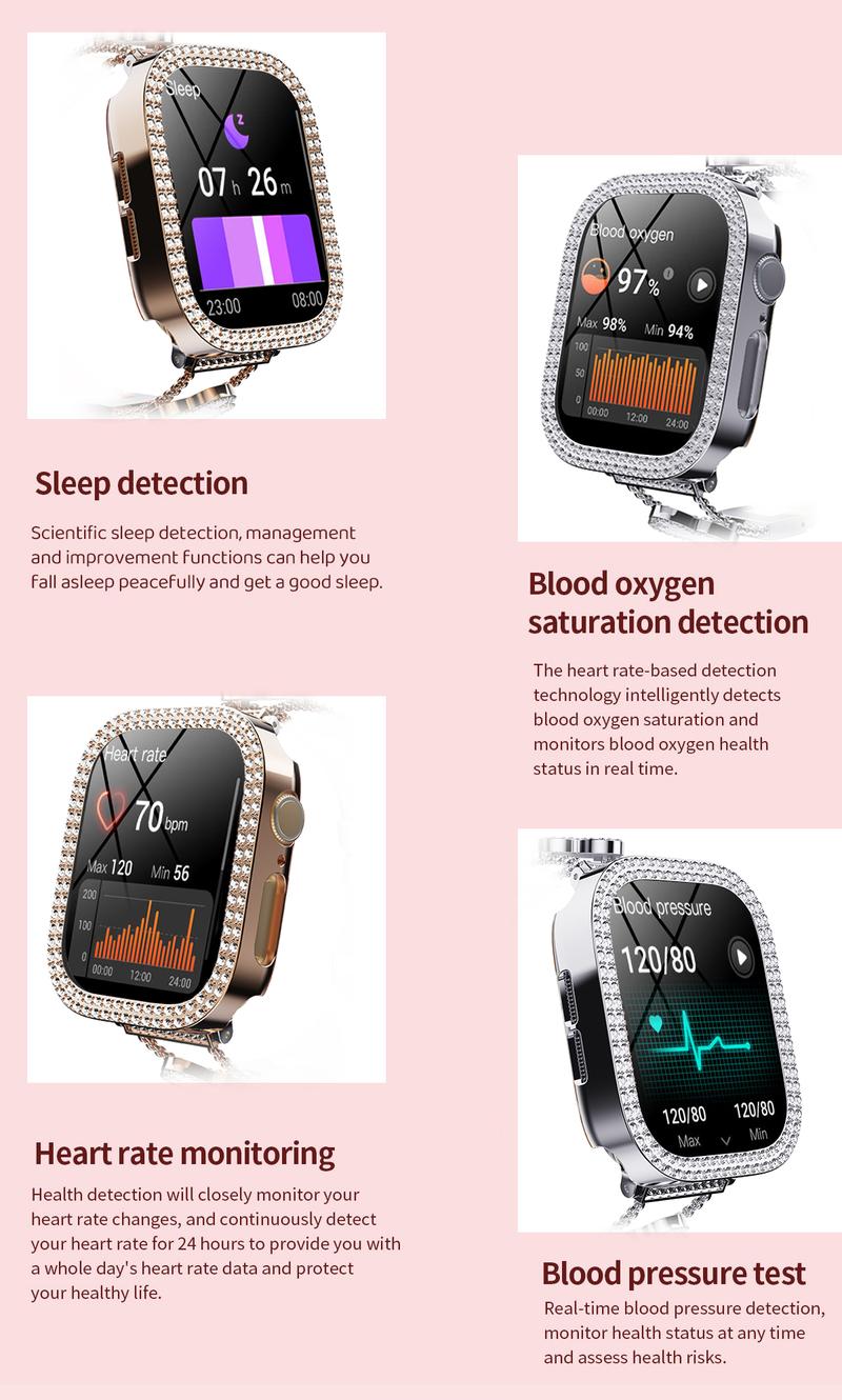 2026 Fashion Smart Watches for Women, Touch Screen Watch, Answer/Make Calls/100+ Sports Modes/Message Reminder, DIY Watch Dials, Wearable Devices, Smart Watches for iPhone/Andriod, Gift for Wife, Girl Friend