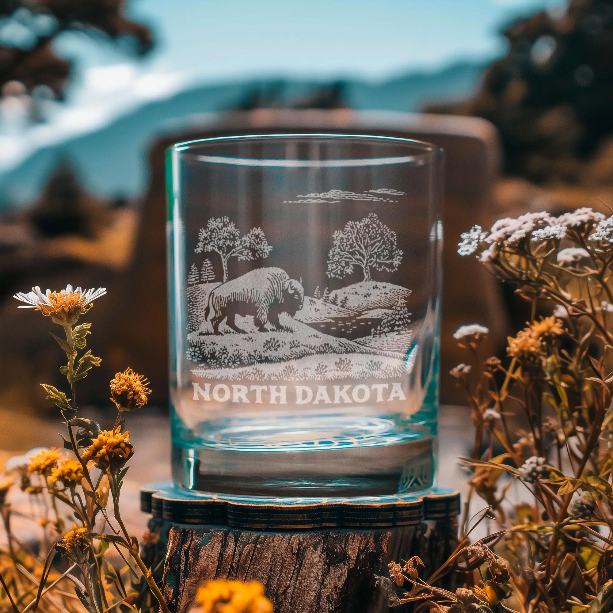 North Dakota State Bison Glasses