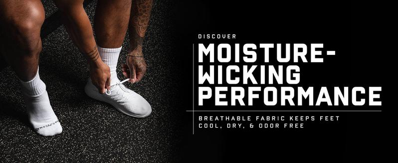 Gymreapers Performance Socks for Men & Women – Arch Support, Cushioned Sole, Breathable Moisture-Wicking Cotton – Available in Crew, Ankle & Quarter Styles and in 3-Pack, 6-Pack, or 9-Pack Bundles for Training, Workout, and Everyday Comfort