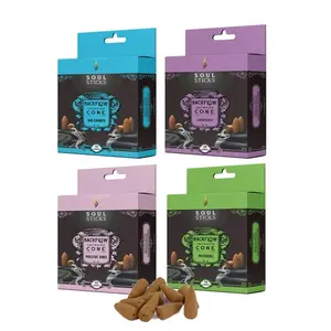 Soul Sticks Floral Mix Assorted Backflow Cones - 4 Pack