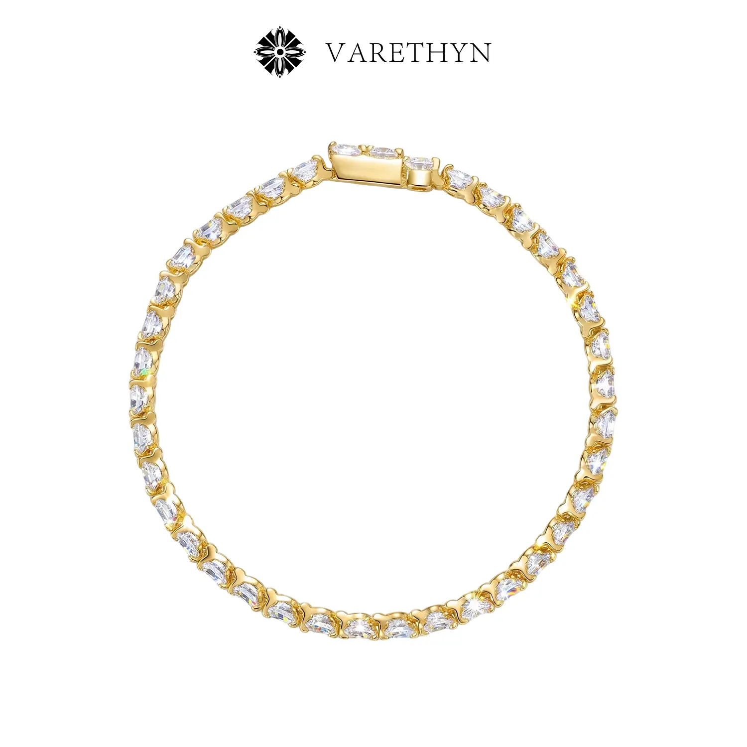 Classic Round Cut Eco Diamond Tennis Bracelet Minimalist Luxury Everyday Ice Chain