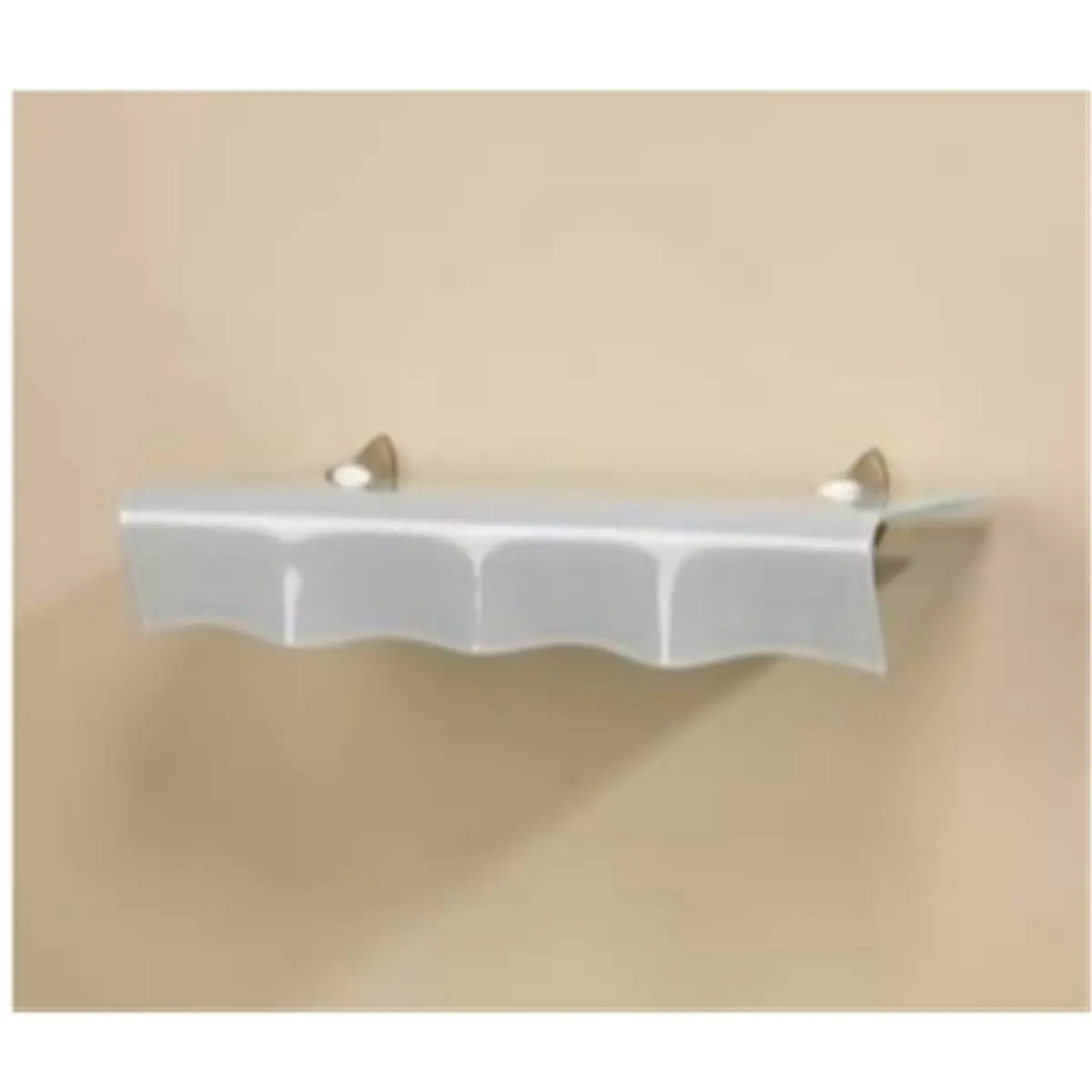 Concepts Opaque Oyster Curve Glass Shelf - 8x24 in Wall-Mounted Storage Solutions, Floating Shelves for Home Decor, Room Styling with Natural Shape