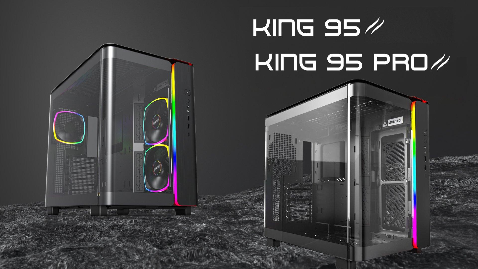 Montech KING 95 PRO Middle Tower Computer Case Black-KING 95 PRO (B) Made For Gaming Fan Cooling