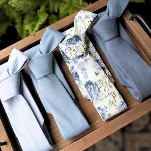 Powder Blue Floral, Twilight, Dusty Blue | Neckties, Bow Ties, Pocket Squares for all ages