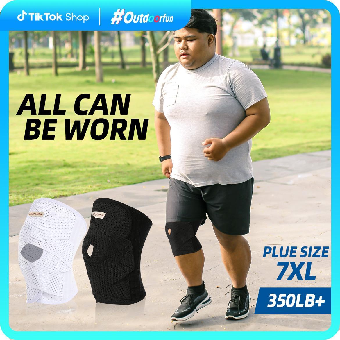 IYDoaMea 1 PC Plus Size (7XL 300LB) Knee Compression Wrap Brace (Order A Size Up), Breathable Adjustable Knee Brace For Men And Women, Knee Brace With Side Stabilizers Leg Supporter Healthcare football accessories Dealsforyoudays