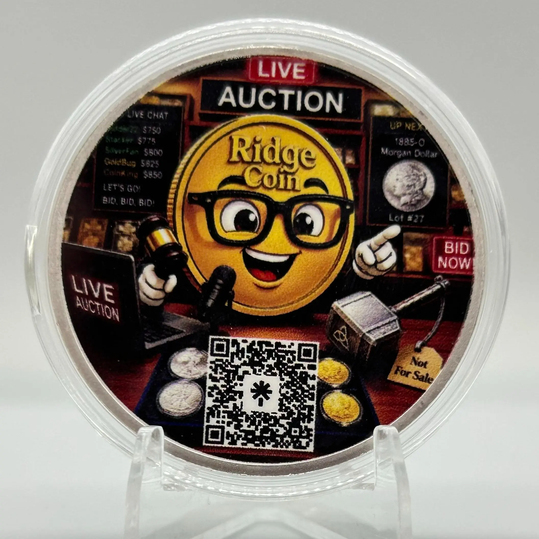 Ridge Auctions, Limited edition Custom Ridge Coin 1 Oz Silver Bullion Round
