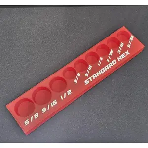 Sae Standard Hex Socket Organizer | Magnetic Tray For Pittsburgh 9-Piece Set | Harbor Freight 67884 93203