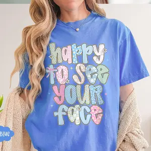 Comfort Colors Teacher Shirt: Happy To See Your Face, Back To School, paraprofessional shirt, Teacher Aide Shirt, Para Squad Shirt, Teacher Team Shirt, Para Gifts