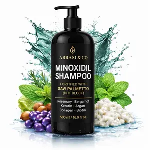 10in1 Minoxidil Shampoo with Saw palmetto ( DHT Blocker) Rosemary oil, Bergamot , Keratin , Argan , Collegen & Biotin 500ML Hair growth shampoo, stops hair loss , root activator