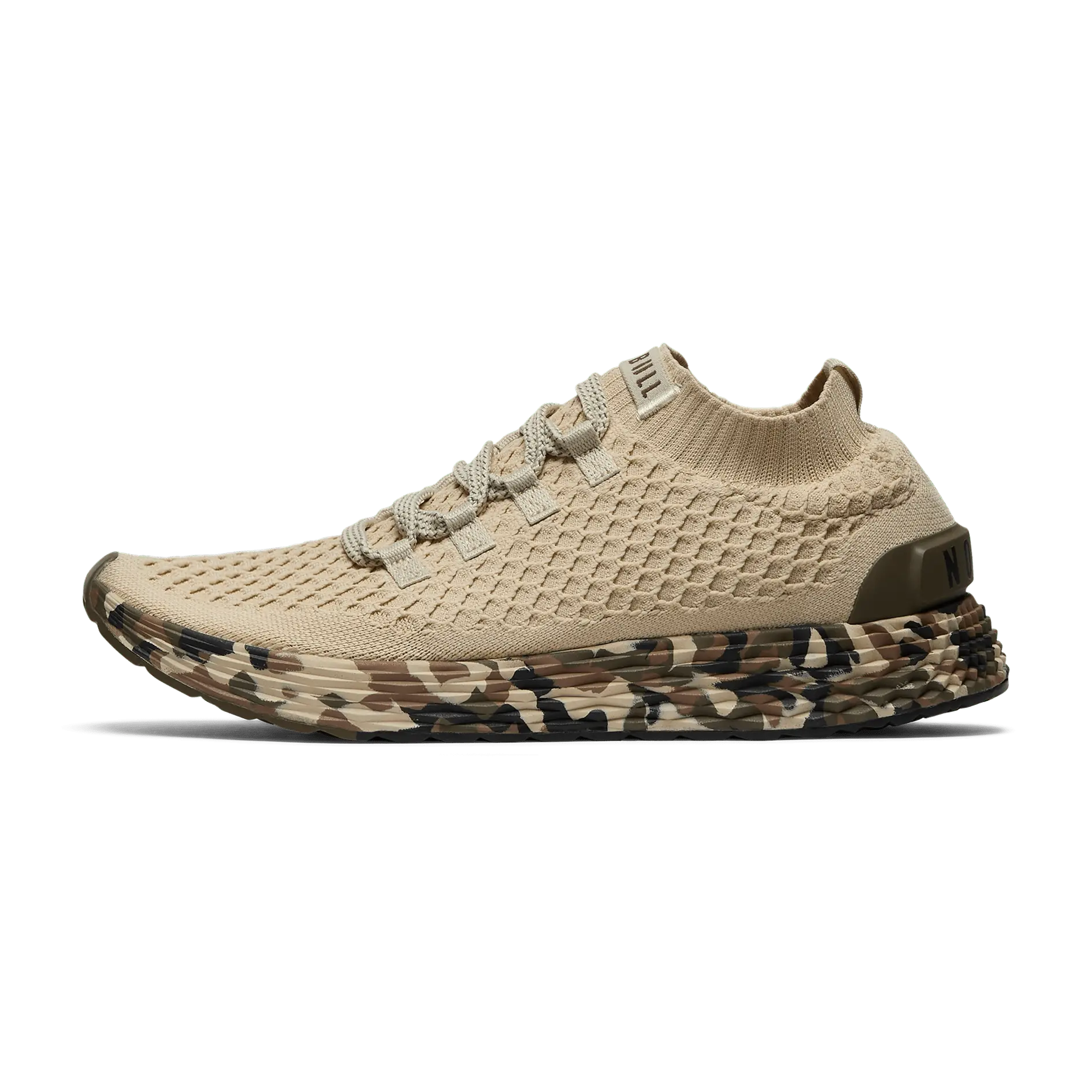 NOBULL Women's Allday Knit Shoe in Beige Camo - Everyday Walking Sneaker, Comfortable Slip-On Shoe, Casual Trainer