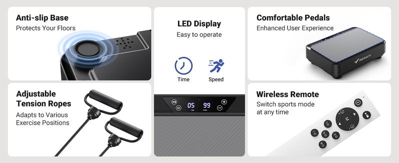 Merach Square Vibration Plate Exercise Machine 265lbs Capacity, Comfortable Lymphatic Drainage For Full Body Workout, Home Gym Fitness Equipment, Ideal For Gift, TikTokShopBlackFriday