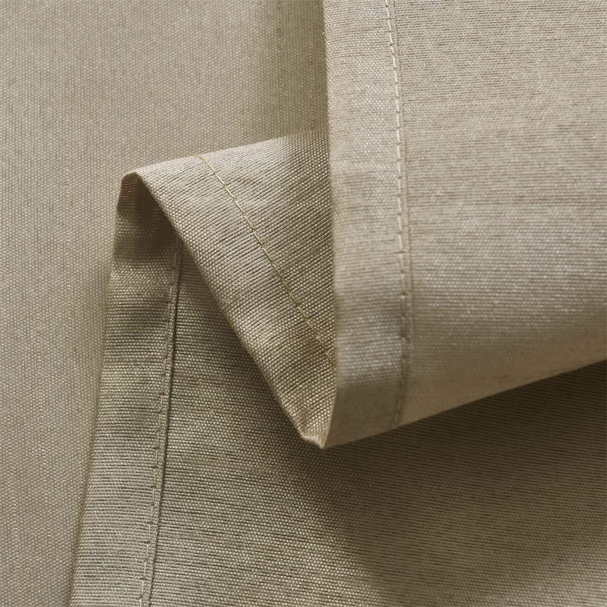 Semi Sheer Faux Silk Curtains, 2 Panels Set with Grommet Top for Light Filtering & Privacy luxury minimalist style drape Textured Room Darkening Curtain Blackout Linen Textured Curtains Semi-Sheer rubber print foil backing langsir bidai blackout sheer Rin