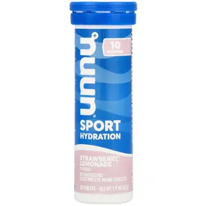 Nuun Sport Hydration, Effervescent Electrolyte Drink Tablets, Strawberry Lemonade, 10 Tablets