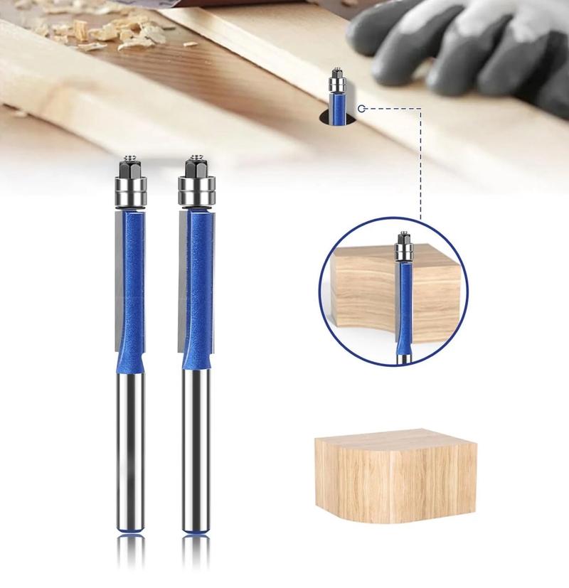 4-Piece Dual Bearing Trimming Tool Set 1/4-Inch New Deburring and Polishing Tool Size Universal-2