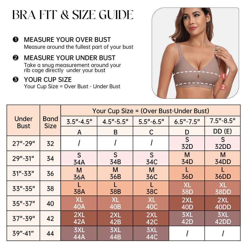 OEAK Seamless Jelly Invisible Water-Drop Hollow Comfort Bra No Underwire Seamless Push Up Full Coverage Supportive Bras for Women - Everyday Bra