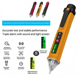 ANENG VC1010 Electrical Tester Pen Digital AC/DC Voltage Detector Non Contact Power Cable Testing Electric Compact Pen Black Test Pencil