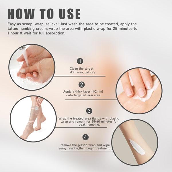 TKTX Tattoo Cream 25Mins Super FastNumbing Tattoo Supply, Painless Numbness Cream Lasting For 6-8 Hours, Suitable For Tattoo, Eyebrow Tattoo, Puncture,Moult - Cosmetics.