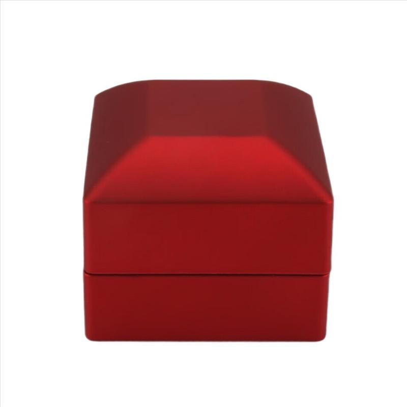 Rings Display Box Storage Soft Velvet Tray Case Holder Stand Display Storage Box Show Jewelry Organiser LED Light Ring Box Red