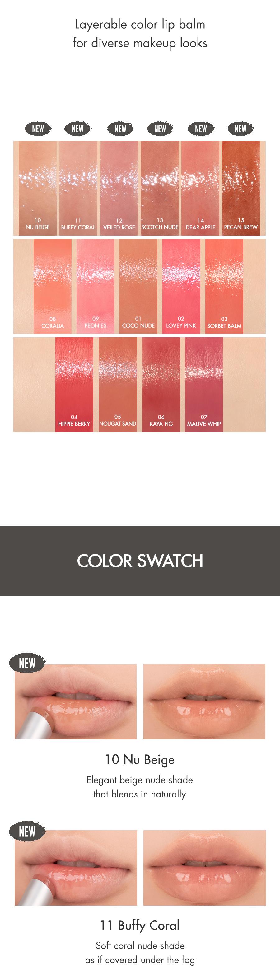 [rom&nd Official Shop] rom&nd Glasting Melting Balm 3.5g Glossy Finish, Hydrating & Moisturizing,Vegan, Lipgloss Lipstick Makeup Cosmetic