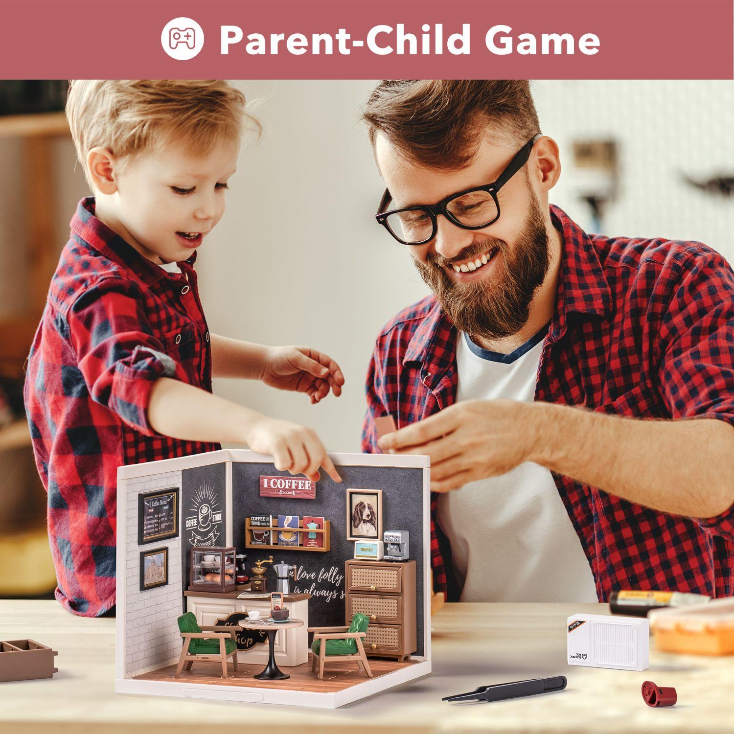 Rolife DIY Miniature House Kit with Furnitures Tiny Cafe Store Making Kit Creative Gifts for Teens Adults Home Decor Rolife DIY Miniature House Kit with Furnitures Tiny Cafe Store Making Kit Creative Gifts for Teens Adults Home Decor