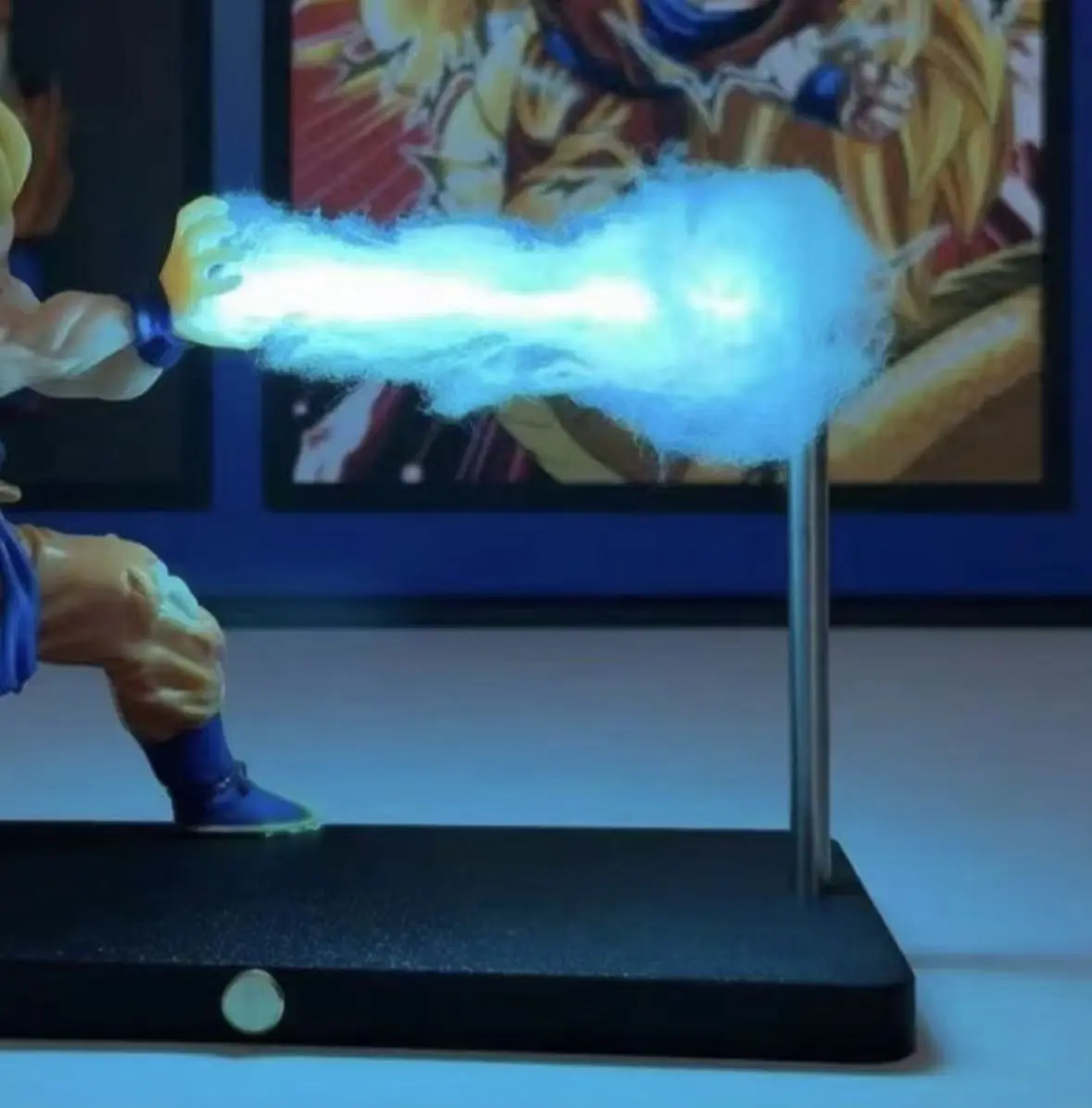 Energy Wave Levitating Night Light, Premium DBZ Action Figure, Unique Ambient Decorative Home Display Ornament
