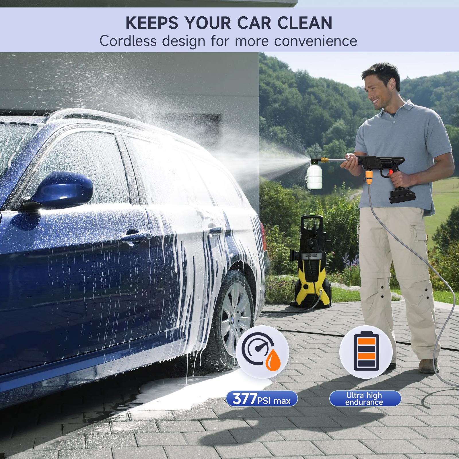 cordless portable electric pressure washer