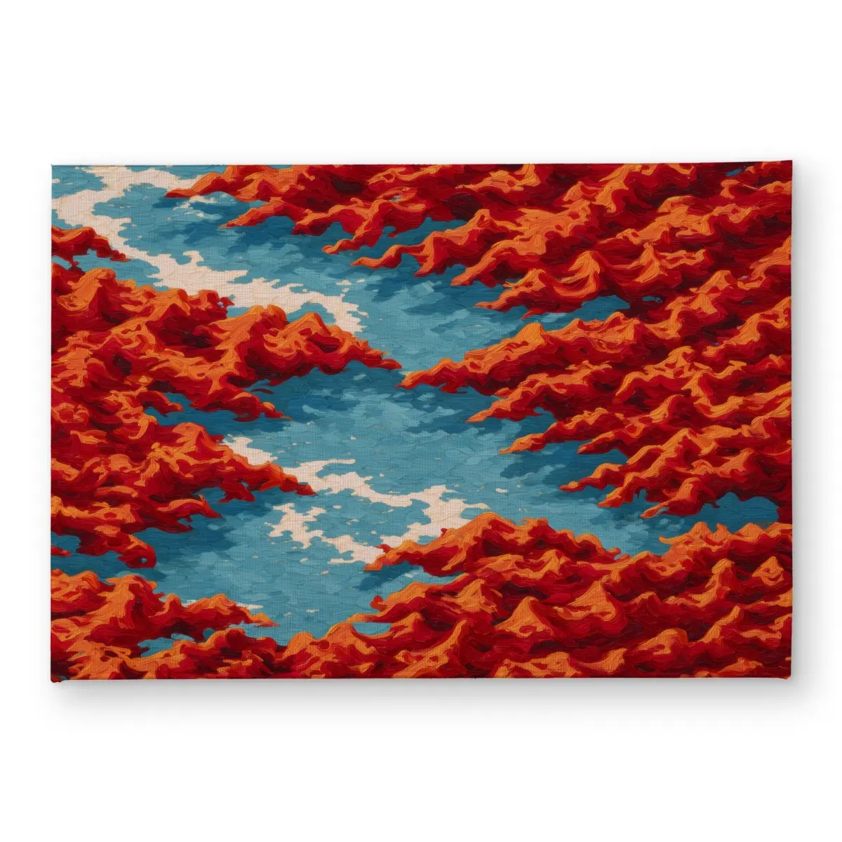 MWW CODM1724ZED2SN 17 x 24 in. Red Mounds Orange Indoor & Outdoor Door Mat - Home Decor